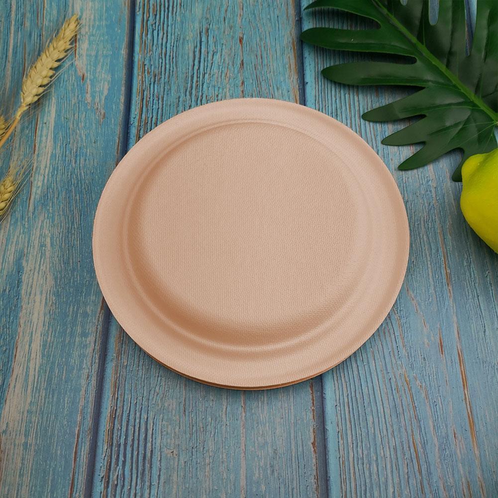 50 Pieces Of-6-7-9 Inch Biodegradable Compost High Quality Natural Paper Tray
