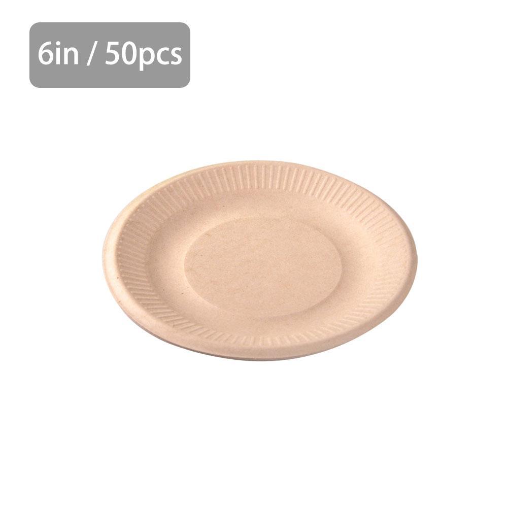 50 Pieces Of-6-7-9 Inch Biodegradable Compost High Quality Natural Paper Tray