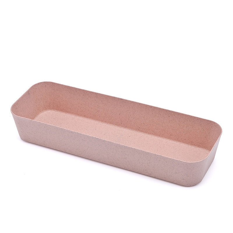 Wheat Straw Storage Box Drawer Storage Box Kitchen Tableware Storage Box Biodegradable Plastic Storage Box