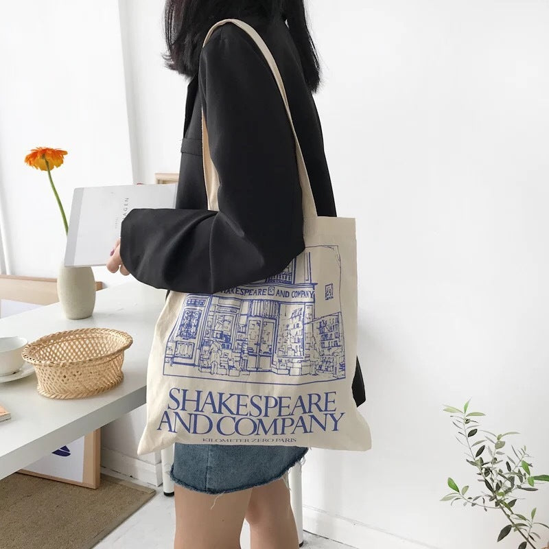 Eco-friendly Bag Thin Cotton Cloth Handbag Shoulder Bag Students
