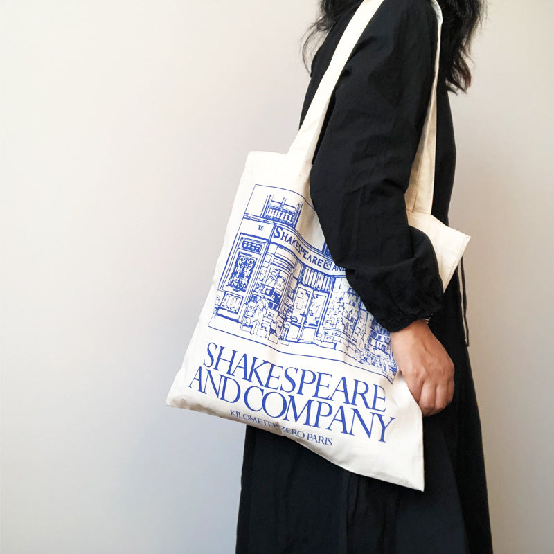 Eco-friendly Bag Thin Cotton Cloth Handbag Shoulder Bag Students