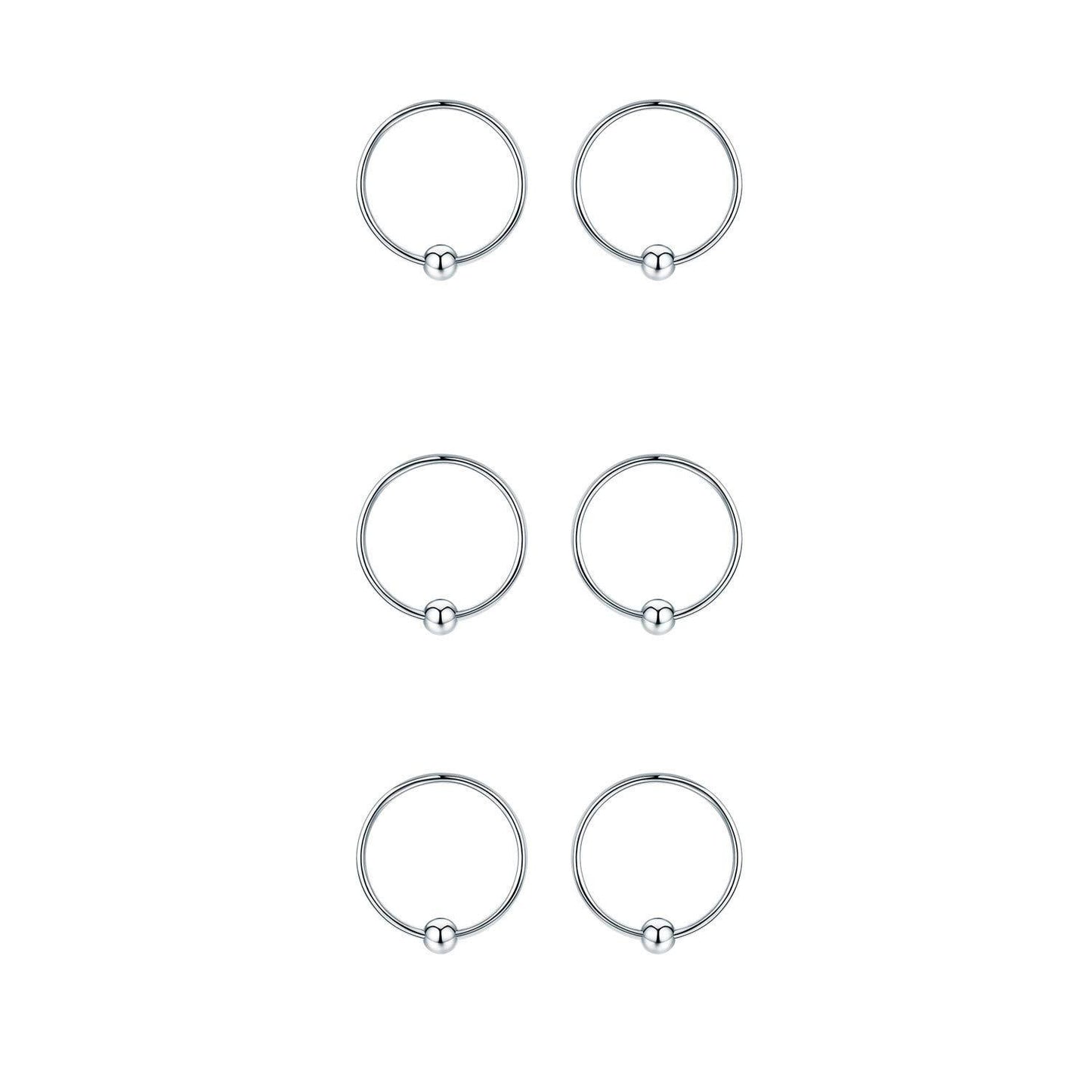 Hypoallergenic Sterling Silver Cartilage Dainty Thin Small Huggie Hoop Earring For Women