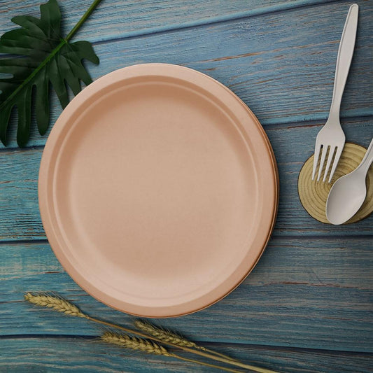 50 Pieces Of-6-7-9 Inch Biodegradable Compost High Quality Natural Paper Tray