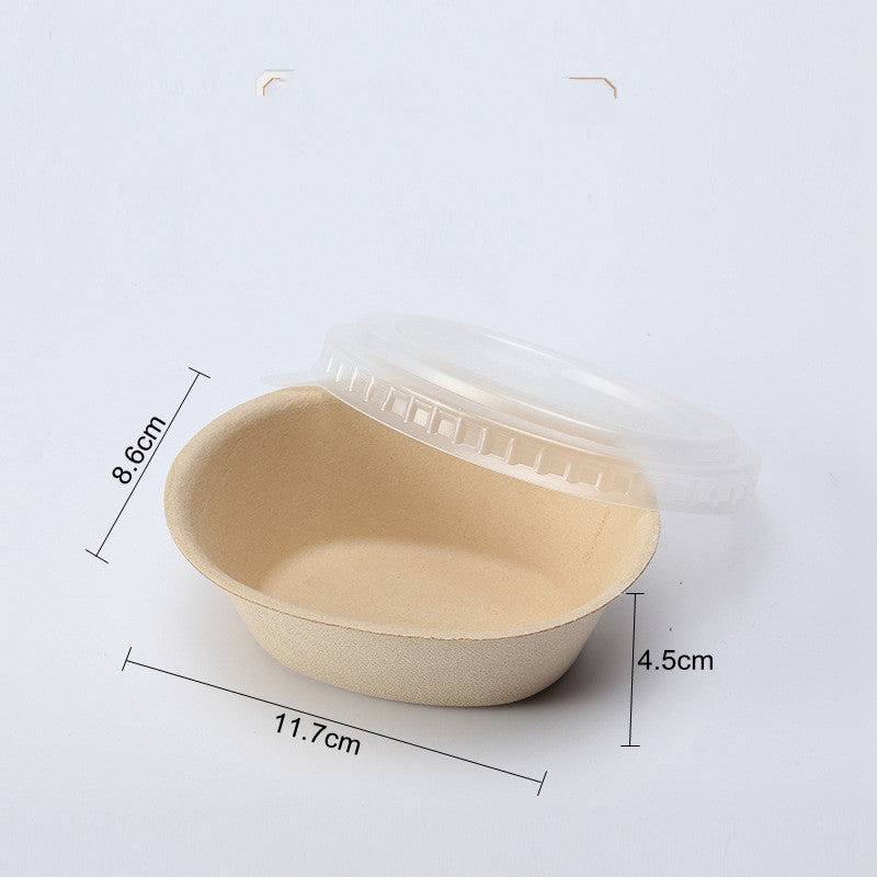 Disposable Cassette Pulp Salad Meal Green Biodegradable Boxes